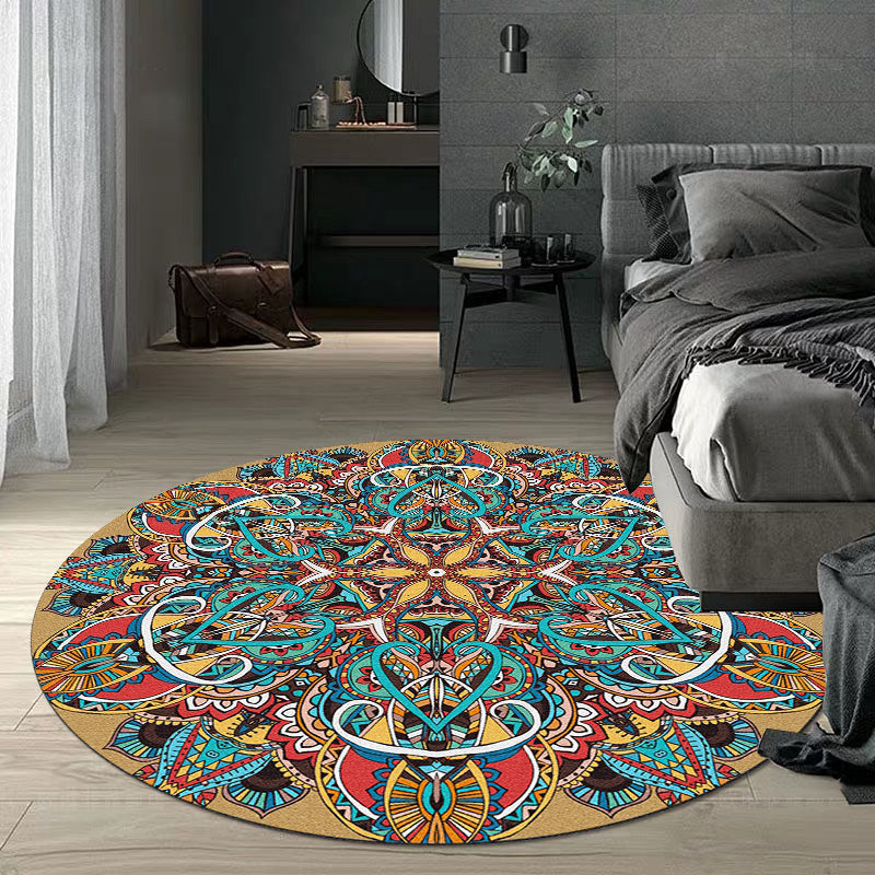 Vintage Multi Color Boho Rug Polyster Southwestern Print Indoor Rug Non-Slip Backing Washable Carpet for Living Room Clearhalo 'Area Rug' 'Bohemian' 'Rugs' Rug' 2214084