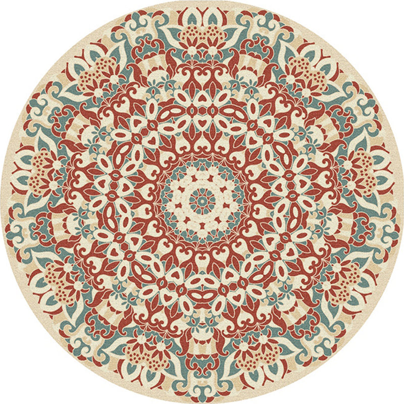 Vintage Multi Color Boho Rug Polyster Southwestern Print Indoor Rug Non-Slip Backing Washable Carpet for Living Room Beige Clearhalo 'Area Rug' 'Bohemian' 'Rugs' Rug' 2214085