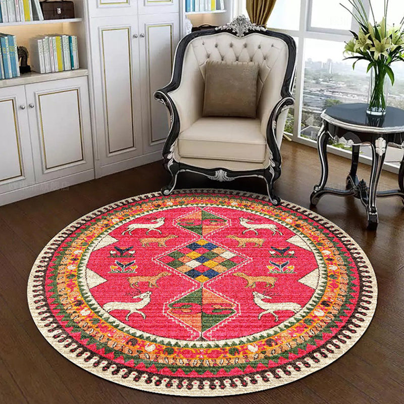 Vintage Multi Color Boho Rug Polyster Southwestern Print Indoor Rug Non-Slip Backing Washable Carpet for Living Room Clearhalo 'Area Rug' 'Bohemian' 'Rugs' Rug' 2214088