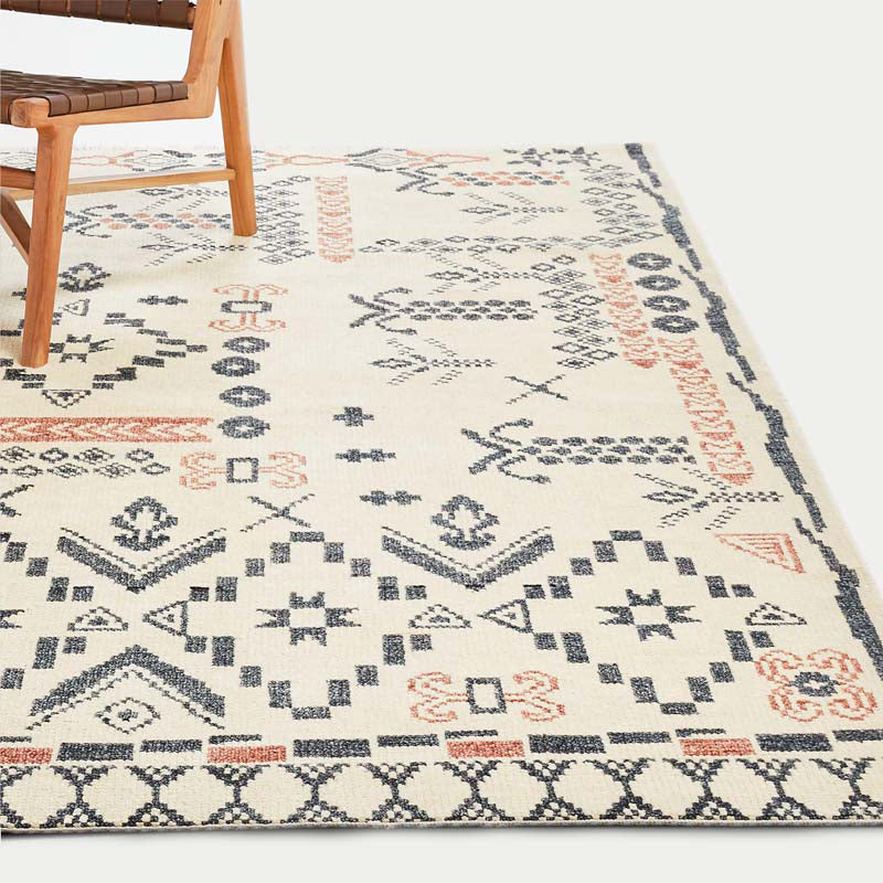 Multi Colored Bohemian Rug Cotton Blend Tribal Pattern Area Carpet Machine Washable Non-Slip Indoor Rug for Parlor Clearhalo 'Area Rug' 'Bohemian' 'Rugs' Rug' 2214104