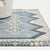 Multi Colored Bohemian Rug Cotton Blend Tribal Pattern Area Carpet Machine Washable Non-Slip Indoor Rug for Parlor Light Blue Clearhalo 'Area Rug' 'Bohemian' 'Rugs' Rug' 2214108