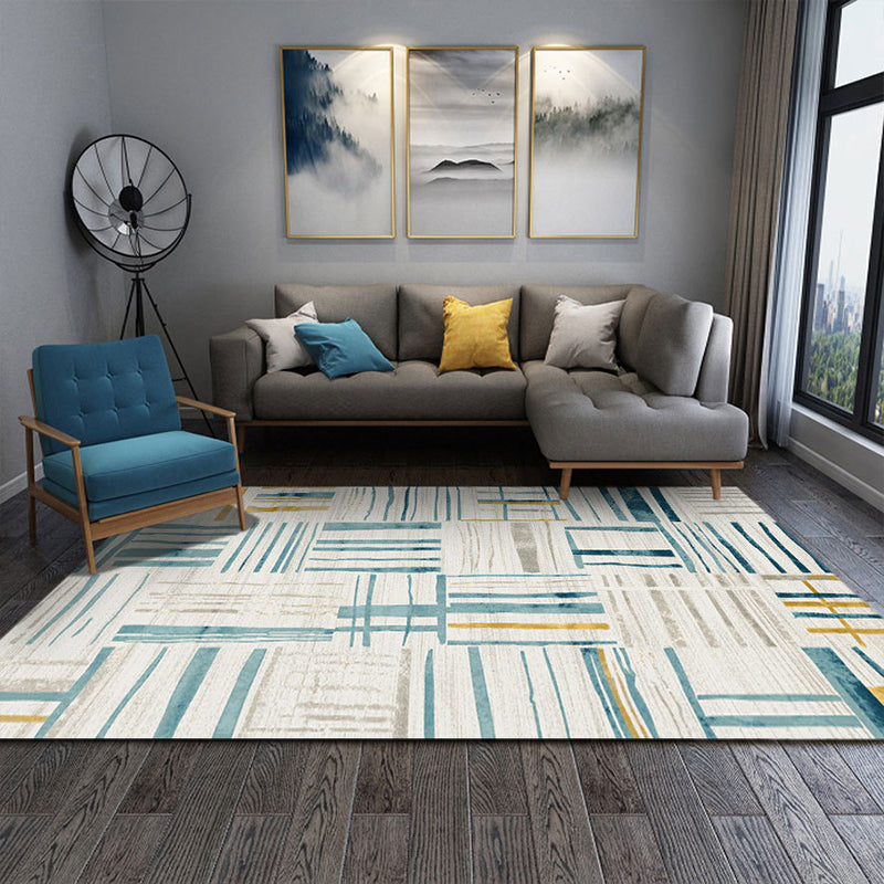 Bohemian Parlor Rug Multi Color Geo Patterned Carpet Synthetics Non-Slip Backing Washable Indoor Rug Blue Clearhalo 'Area Rug' 'Bohemian' 'Rugs' Rug' 2214146