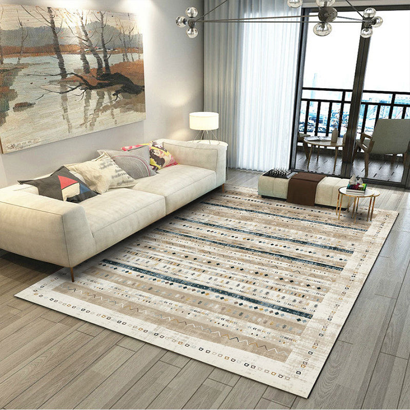 Bohemian Parlor Rug Multi Color Geo Patterned Carpet Synthetics Non-Slip Backing Washable Indoor Rug Light Brown Clearhalo 'Area Rug' 'Bohemian' 'Rugs' Rug' 2214150