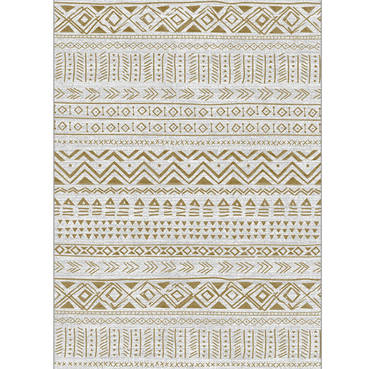Ethnic Geometric Printed Rug Multi Colored Cotton Blend Indoor Rug Pet Friendly Easy Care Area Carpet for Living Room Yellow Clearhalo 'Area Rug' 'Moroccan' 'Rugs' Rug' 2214164