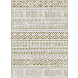 Ethnic Geometric Printed Rug Multi Colored Cotton Blend Indoor Rug Pet Friendly Easy Care Area Carpet for Living Room Yellow Clearhalo 'Area Rug' 'Moroccan' 'Rugs' Rug' 2214164