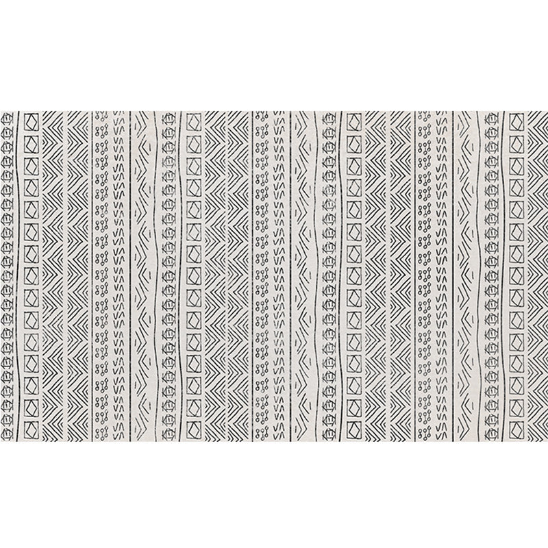 Retro Multi-Color Geometric Rug Cotton Blend Moroccan Area Carpet Pet Friendly Machine Washable Rug for Decoration White Clearhalo 'Area Rug' 'Moroccan' 'Rugs' Rug' 2214173