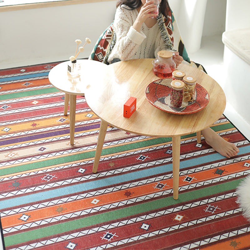 Vintage Geometric Printed Rug Multi Colored Polyster Carpet Anti-Slip Backing Washable Rug for Home Decoration Clearhalo 'Area Rug' 'Bohemian' 'Rugs' Rug' 2214181