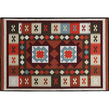 Vintage Geometric Printed Rug Multi Colored Polyster Carpet Anti-Slip Backing Washable Rug for Home Decoration Dark Red Clearhalo 'Area Rug' 'Bohemian' 'Rugs' Rug' 2214184