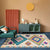 Bohemian Southwestern Pattern Rug Multi Color Polyster Area Carpet Non-Slip Backing Washable Area Rug for Decoration Blue-Yellow Clearhalo 'Area Rug' 'Bohemian' 'Rugs' Rug' 2214208