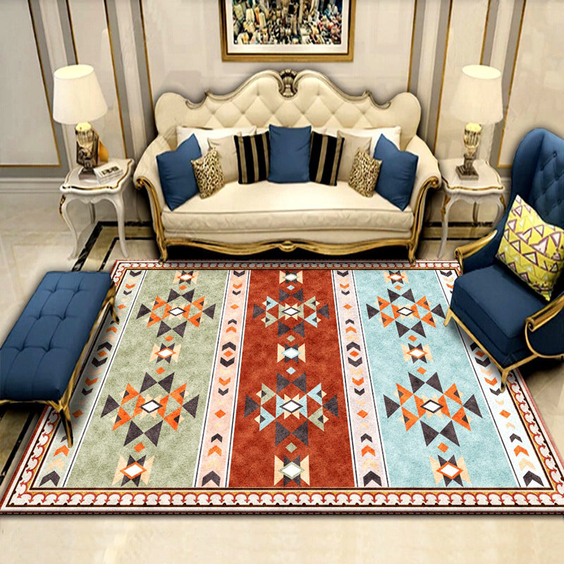 Americana Living Room Rug Multi Color Southwestern Print Carpet Polypropylene Anti-Slip Machine Washable Rug Red-Blue Clearhalo 'Area Rug' 'Bohemian' 'Rugs' Rug' 2214235