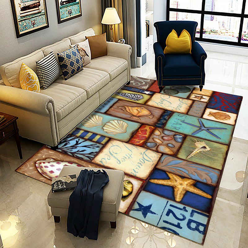 Americana Living Room Rug Multi Color Southwestern Print Carpet Polypropylene Anti-Slip Machine Washable Rug Clearhalo 'Area Rug' 'Bohemian' 'Rugs' Rug' 2214236