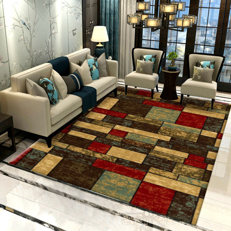 Americana Living Room Rug Multi Color Southwestern Print Carpet Polypropylene Anti-Slip Machine Washable Rug Red Brown Clearhalo 'Area Rug' 'Bohemian' 'Rugs' Rug' 2214242