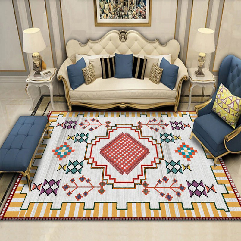 Americana Living Room Rug Multi Color Southwestern Print Carpet Polypropylene Anti-Slip Machine Washable Rug Red-Yellow Clearhalo 'Area Rug' 'Bohemian' 'Rugs' Rug' 2214247