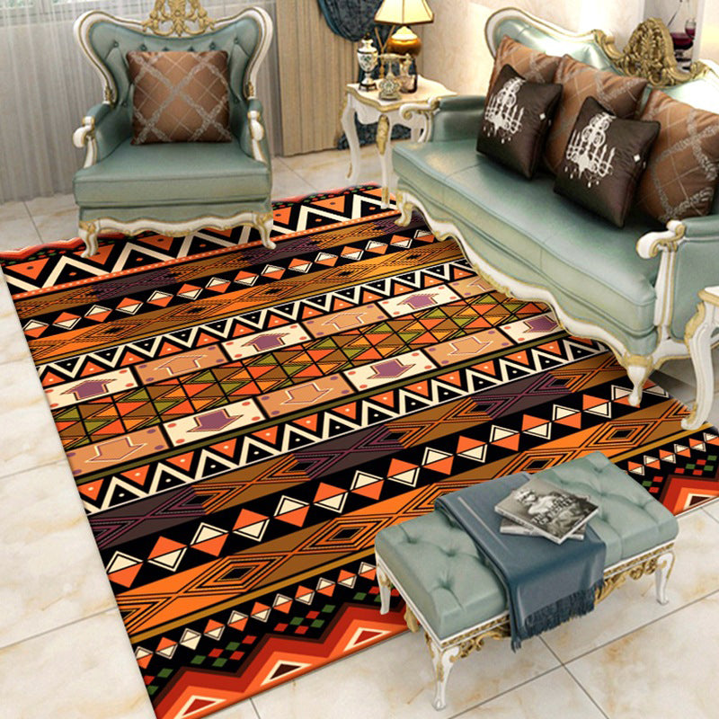 Americana Living Room Rug Multi Color Southwestern Print Carpet Polypropylene Anti-Slip Machine Washable Rug Brown Clearhalo 'Area Rug' 'Bohemian' 'Rugs' Rug' 2214249