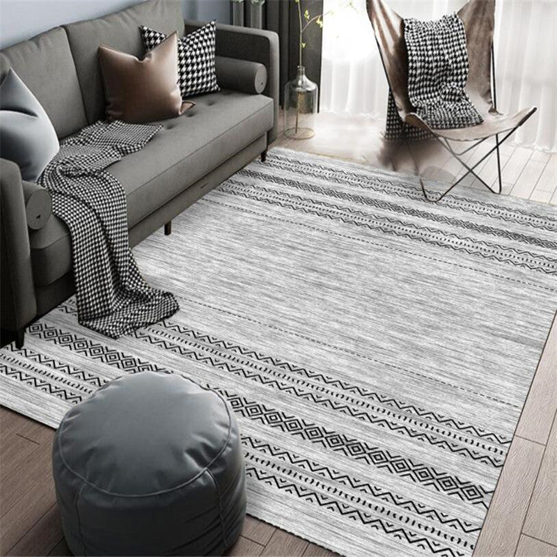 Casual Multi-Color Tribal Rug Cotton Blend Geometric Pattern Area Carpet Anti-Slip Machine Washable Indoor Rug for Room Clearhalo 'Area Rug' 'Bohemian' 'Rugs' Rug' 2214261