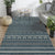 Casual Multi-Color Tribal Rug Cotton Blend Geometric Pattern Area Carpet Anti-Slip Machine Washable Indoor Rug for Room Blue-Green Clearhalo 'Area Rug' 'Bohemian' 'Rugs' Rug' 2214262
