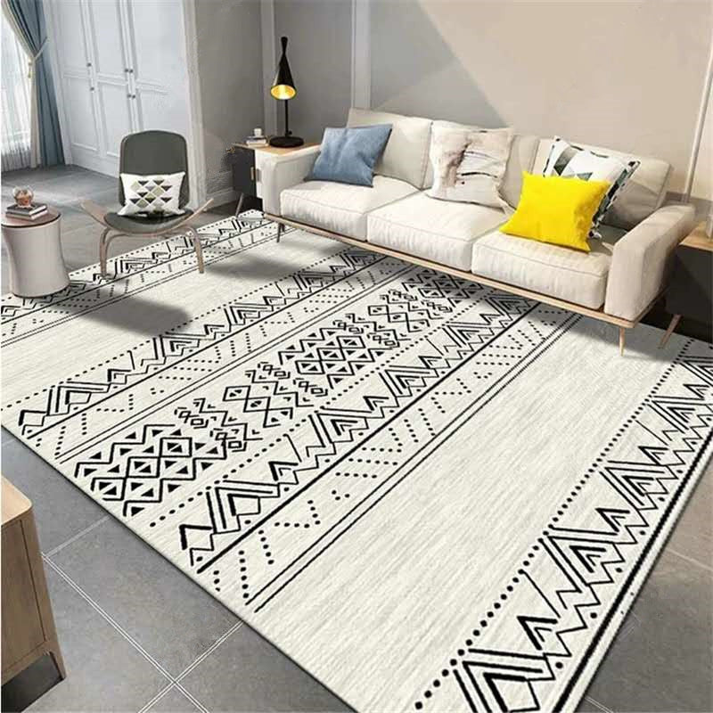 Casual Multi-Color Tribal Rug Cotton Blend Geometric Pattern Area Carpet Anti-Slip Machine Washable Indoor Rug for Room Dark Beige Clearhalo 'Area Rug' 'Bohemian' 'Rugs' Rug' 2214279