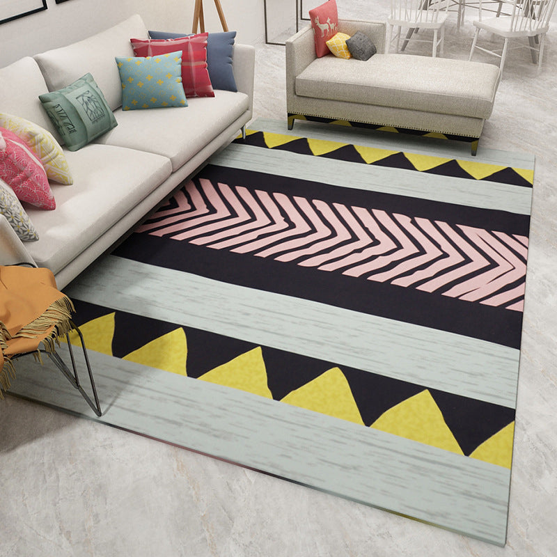 Boho Living Room Rug Multi Color Geo Printed Area Carpet Synthetics Stain-Resistant Washable Non-Slip Rug Clearhalo 'Area Rug' 'Bohemian' 'Rugs' Rug' 2214289
