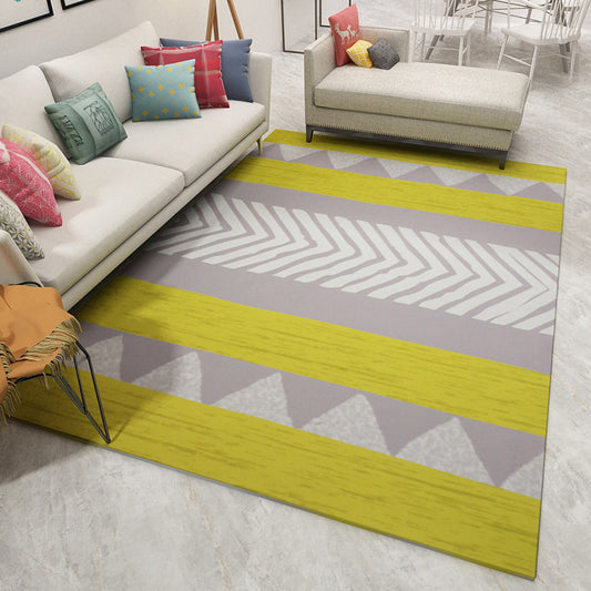Boho Living Room Rug Multi Color Geo Printed Area Carpet Synthetics Stain-Resistant Washable Non-Slip Rug Gray-Yellow Clearhalo 'Area Rug' 'Bohemian' 'Rugs' Rug' 2214296