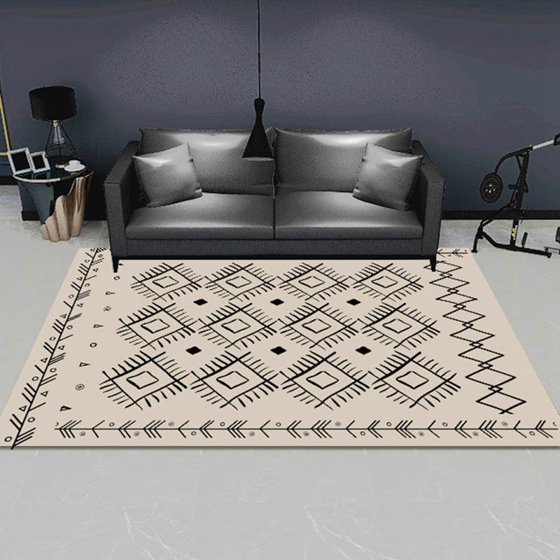 Multi-Colored Room Rug Western Geometric Pattern Area Rug Polypropylene Anti-Slip Backing Pet Friendly Washable Carpet Dark Beige Clearhalo 'Area Rug' 'Bohemian' 'Moroccan' 'Rugs' Rug' 2214315