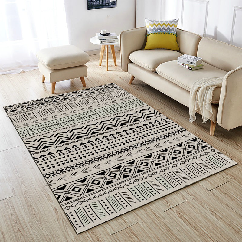 Multi-Colored Room Rug Western Geometric Pattern Area Rug Polypropylene Anti-Slip Backing Pet Friendly Washable Carpet Clearhalo 'Area Rug' 'Bohemian' 'Moroccan' 'Rugs' Rug' 2214316