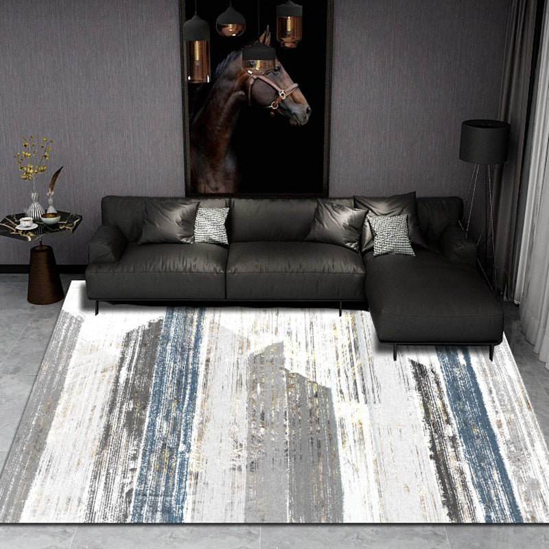 Multi-Colored Room Rug Western Geometric Pattern Area Rug Polypropylene Anti-Slip Backing Pet Friendly Washable Carpet Gray-Blue Clearhalo 'Area Rug' 'Bohemian' 'Moroccan' 'Rugs' Rug' 2214319