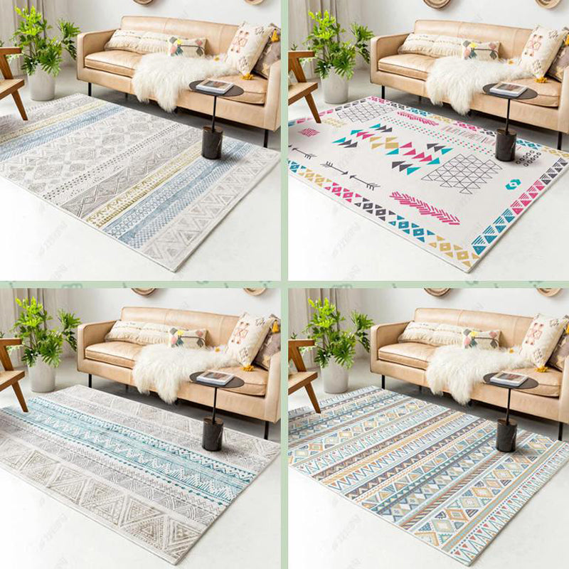 Vintage Parlor Rug Multicolor Geometric Pattern Area Rug Polypropylene Pet Friendly Non-Slip Backing Carpet Clearhalo 'Area Rug' 'Bohemian' 'Rugs' Rug' 2214323