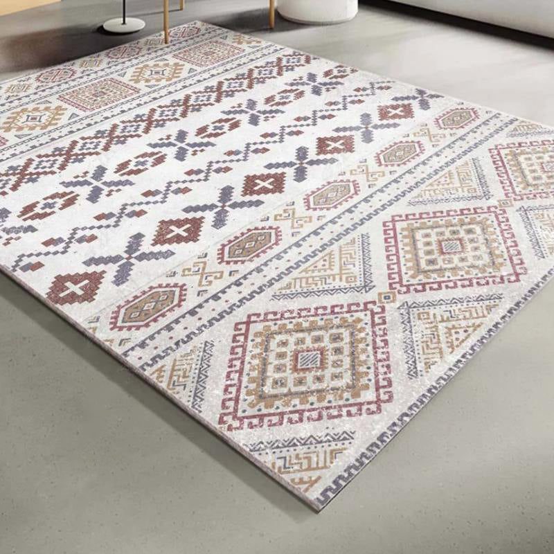 Vintage Parlor Rug Multicolor Geometric Pattern Area Rug Polypropylene Pet Friendly Non-Slip Backing Carpet Brown Clearhalo 'Area Rug' 'Bohemian' 'Rugs' Rug' 2214326