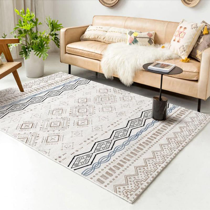 Vintage Parlor Rug Multicolor Geometric Pattern Area Rug Polypropylene Pet Friendly Non-Slip Backing Carpet Light Brown Clearhalo 'Area Rug' 'Bohemian' 'Rugs' Rug' 2214335