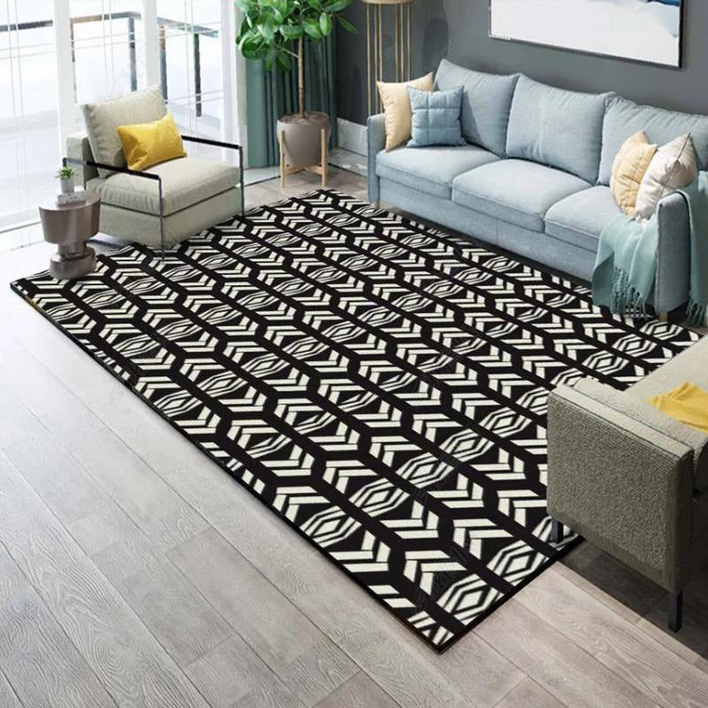 Vintage Parlor Rug Multicolor Geometric Pattern Area Rug Polypropylene Pet Friendly Non-Slip Backing Carpet Black Clearhalo 'Area Rug' 'Bohemian' 'Rugs' Rug' 2214343