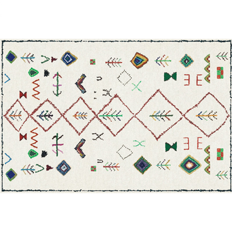 Trendy Decoration Rug Multi Colored Geo Patterned Area Carpet Polyster Anti-Slip Easy Care Washable Rug Green Clearhalo 'Area Rug' 'Bohemian' 'Rugs' Rug' 2214353