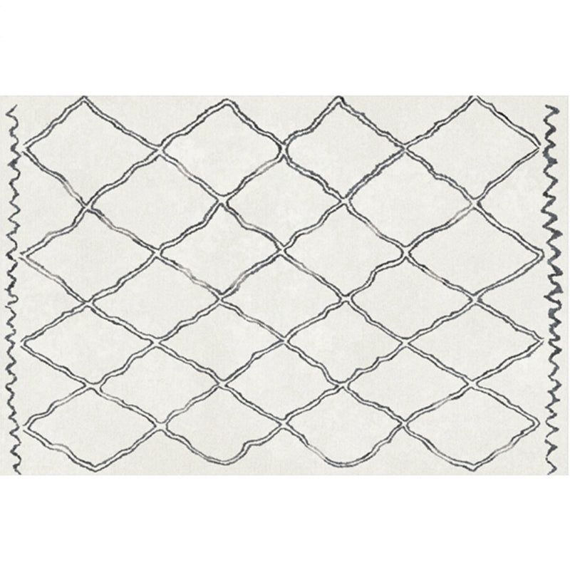 Trendy Decoration Rug Multi Colored Geo Patterned Area Carpet Polyster Anti-Slip Easy Care Washable Rug Cream Gray Clearhalo 'Area Rug' 'Bohemian' 'Rugs' Rug' 2214356