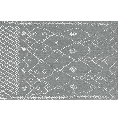 Moroccan Geo Printed Rug Multicolored Synthetics Area Rug Non-Slip Pet Friendly Indoor Rug for Living Room Dark Gray-White Clearhalo 'Area Rug' 'Bohemian' 'Moroccan' 'Rugs' Rug' 2214367