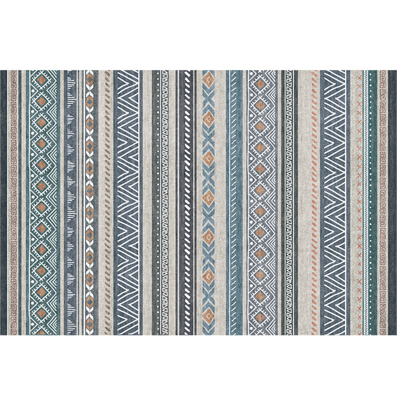 Moroccan Geo Printed Rug Multicolored Synthetics Area Rug Non-Slip Pet Friendly Indoor Rug for Living Room Dark Blue Clearhalo 'Area Rug' 'Bohemian' 'Moroccan' 'Rugs' Rug' 2214371