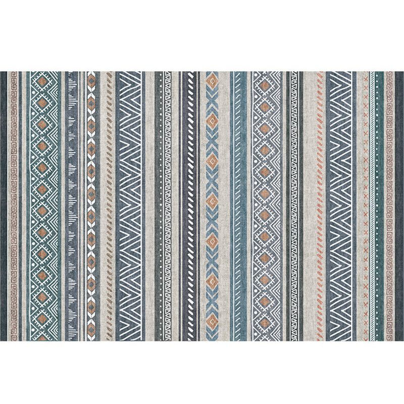 Moroccan Geo Printed Rug Multicolored Synthetics Area Rug Non-Slip Pet Friendly Indoor Rug for Living Room Dark Blue Clearhalo 'Area Rug' 'Bohemian' 'Moroccan' 'Rugs' Rug' 2214371