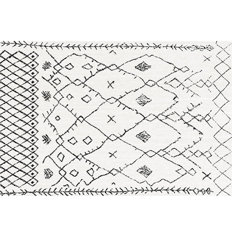 Moroccan Geo Printed Rug Multicolored Synthetics Area Rug Non-Slip Pet Friendly Indoor Rug for Living Room Beige Clearhalo 'Area Rug' 'Bohemian' 'Moroccan' 'Rugs' Rug' 2214373