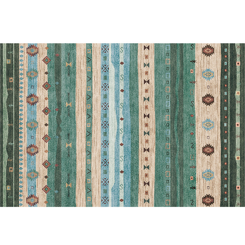 Moroccan Geo Printed Rug Multicolored Synthetics Area Rug Non-Slip Pet Friendly Indoor Rug for Living Room Green-Blue Clearhalo 'Area Rug' 'Bohemian' 'Moroccan' 'Rugs' Rug' 2214380