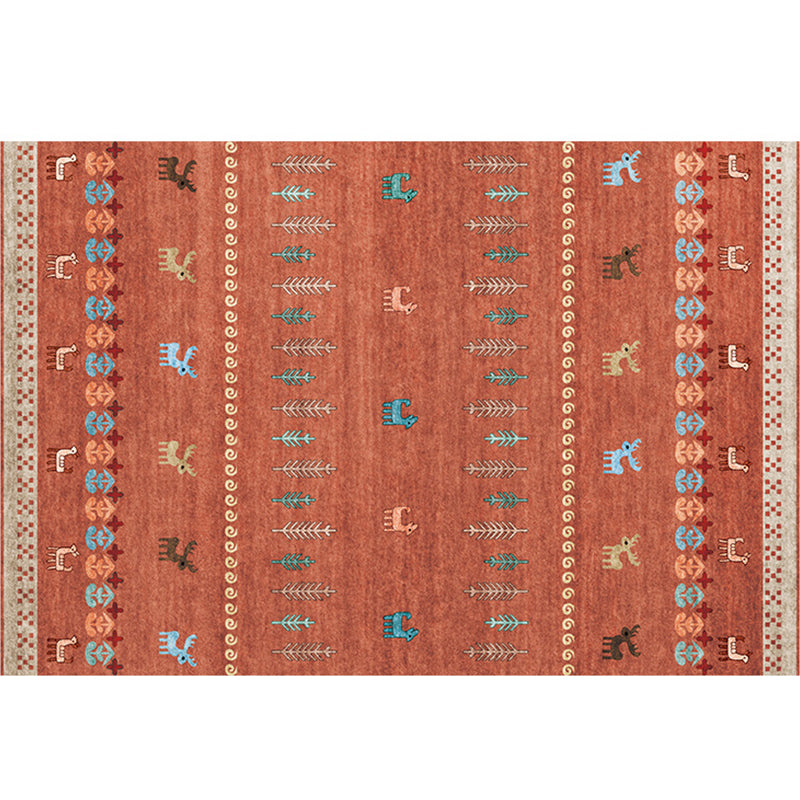 Moroccan Geo Printed Rug Multicolored Synthetics Area Rug Non-Slip Pet Friendly Indoor Rug for Living Room Brick Red Clearhalo 'Area Rug' 'Bohemian' 'Moroccan' 'Rugs' Rug' 2214382
