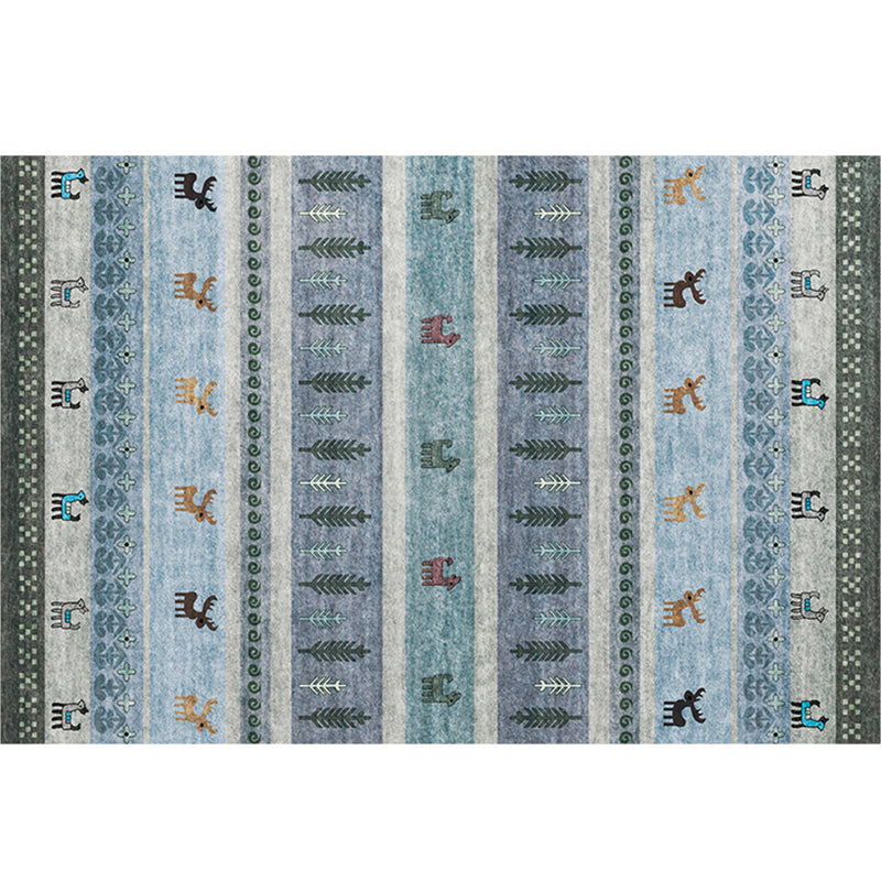 Moroccan Geo Printed Rug Multicolored Synthetics Area Rug Non-Slip Pet Friendly Indoor Rug for Living Room Blue Clearhalo 'Area Rug' 'Bohemian' 'Moroccan' 'Rugs' Rug' 2214384