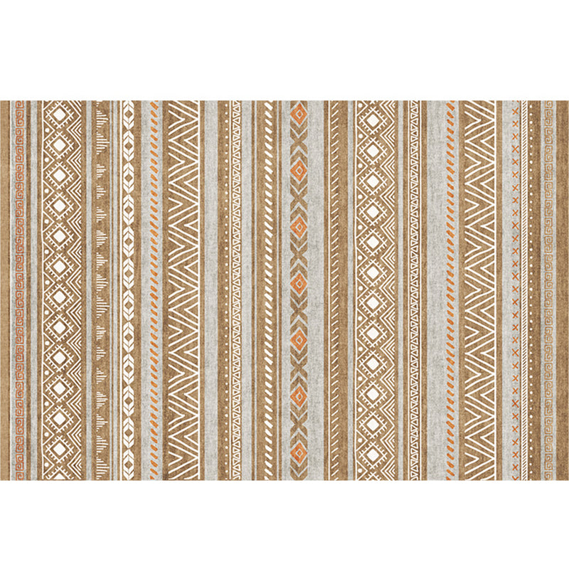Moroccan Geo Printed Rug Multicolored Synthetics Area Rug Non-Slip Pet Friendly Indoor Rug for Living Room Brown Clearhalo 'Area Rug' 'Bohemian' 'Moroccan' 'Rugs' Rug' 2214385