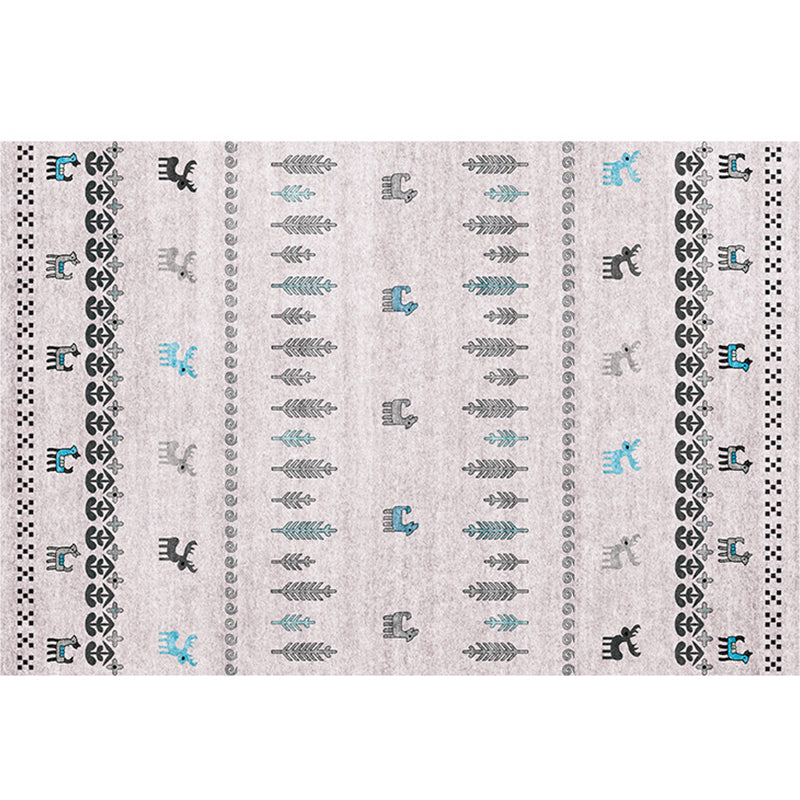 Moroccan Geo Printed Rug Multicolored Synthetics Area Rug Non-Slip Pet Friendly Indoor Rug for Living Room Black-Blue Clearhalo 'Area Rug' 'Bohemian' 'Moroccan' 'Rugs' Rug' 2214390