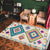 Multi Colored Americana Rug Polyster Geo Patterned Indoor Rug Pet Friendly Non-Slip Backing Area Carpet for Decoration Yellow-Blue Clearhalo 'Area Rug' 'Bohemian' 'Rugs' Rug' 2214392