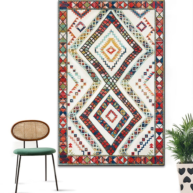 Multi Colored Americana Rug Polyster Geo Patterned Indoor Rug Pet Friendly Non-Slip Backing Area Carpet for Decoration Clearhalo 'Area Rug' 'Bohemian' 'Rugs' Rug' 2214396