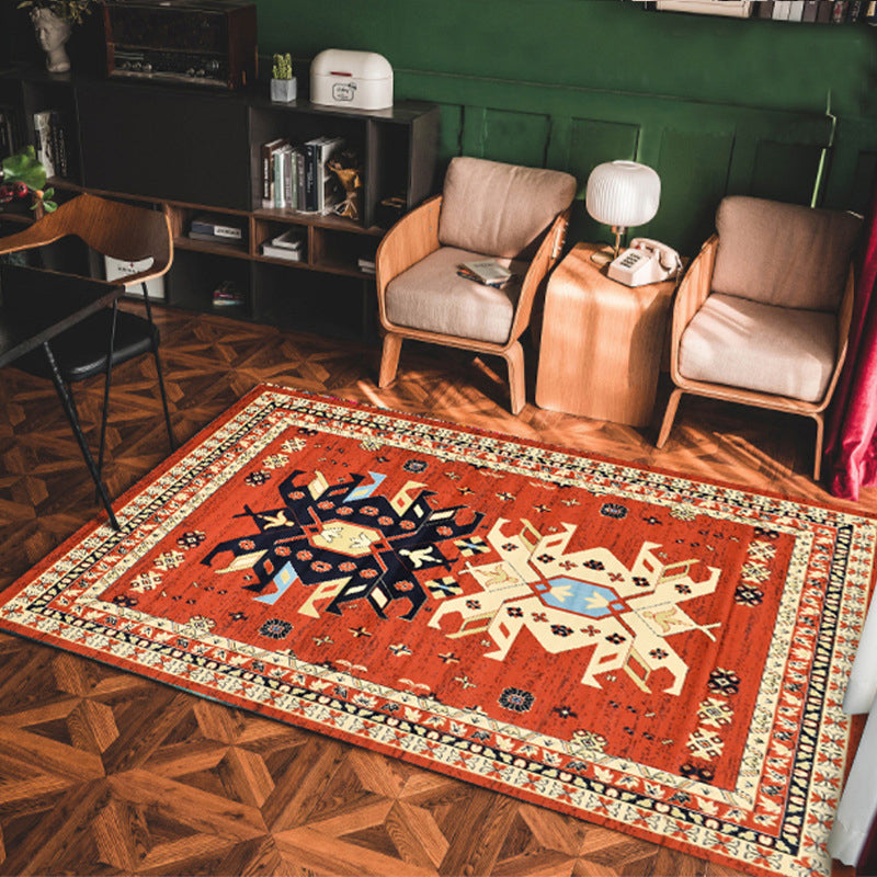 Multi Colored Americana Rug Polyster Geo Patterned Indoor Rug Pet Friendly Non-Slip Backing Area Carpet for Decoration Clearhalo 'Area Rug' 'Bohemian' 'Rugs' Rug' 2214409