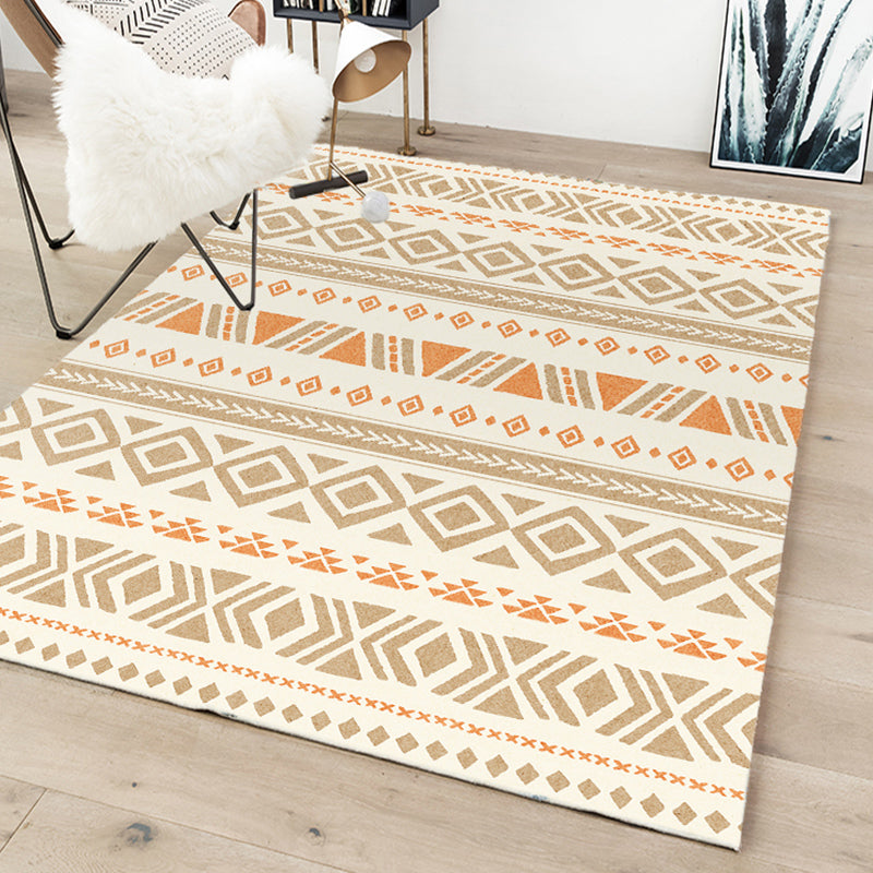 Simple Boho Rug Multi Color Geo Printed Area Rug Pet Friendly Washable Anti-Slip Backing Carpet for Room Yellow-Red Clearhalo 'Area Rug' 'Bohemian' 'Rugs' Rug' 2214422