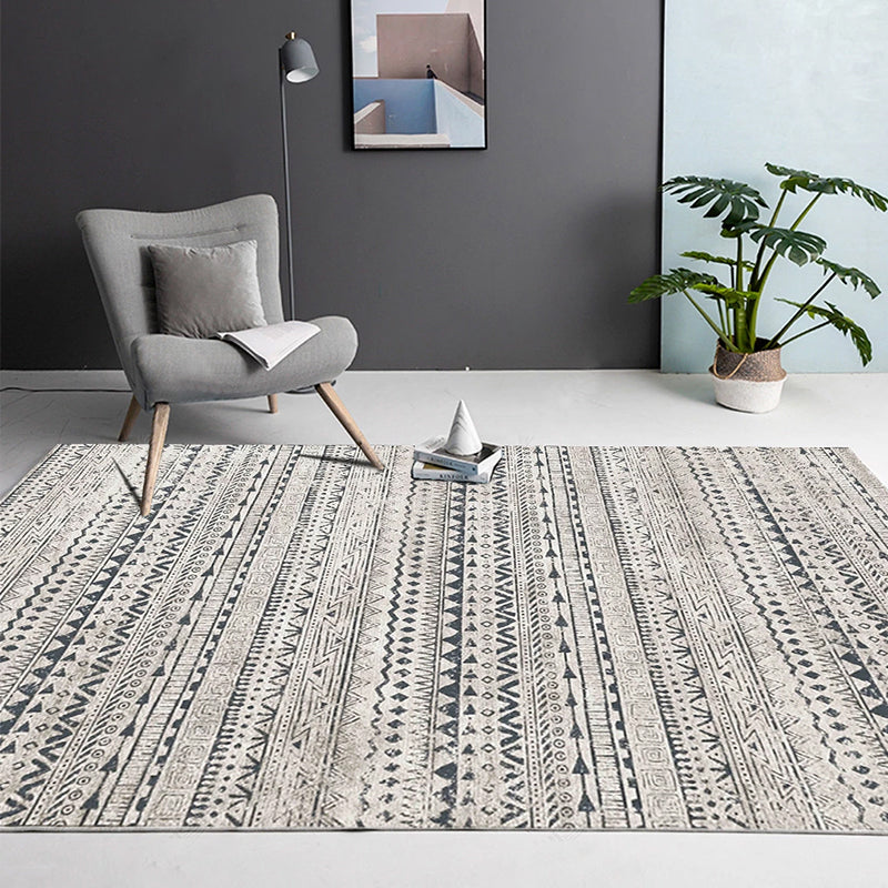 Simple Boho Rug Multi Color Geo Printed Area Rug Pet Friendly Washable Anti-Slip Backing Carpet for Room Light Brown Clearhalo 'Area Rug' 'Bohemian' 'Rugs' Rug' 2214429