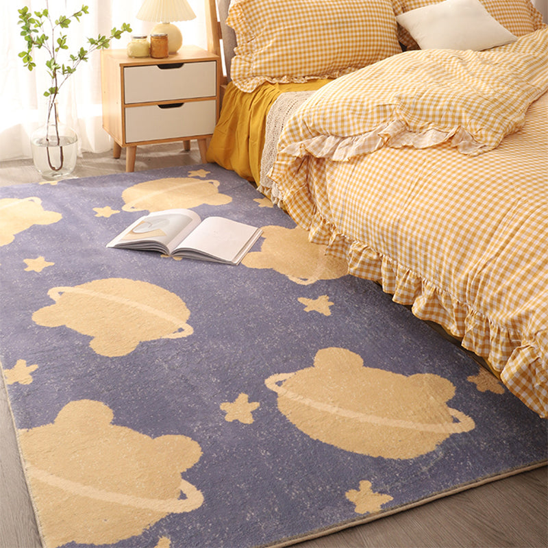 Cute Childrens Bedroom Rug Multicolor Cartoon Printed Area Carpet Synthetics Non-Slip Backing Pet Friendly Rug Clearhalo 'Area Rug' 'Rug' 2214465