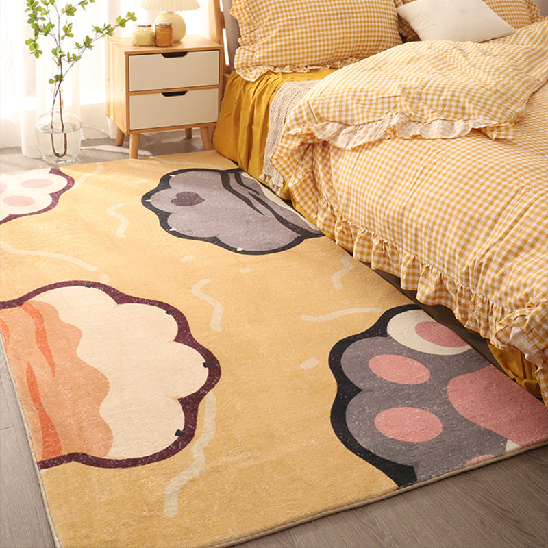 Cute Childrens Bedroom Rug Multicolor Cartoon Printed Area Carpet Synthetics Non-Slip Backing Pet Friendly Rug Clearhalo 'Area Rug' 'Rug' 2214471