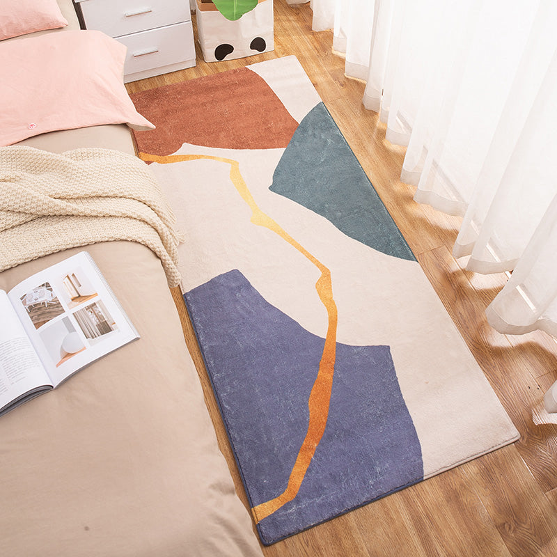 Multi Color Decoration Rug Relaxing Color Block Area Rug Polypropylene Pet Friendly Washable Non-Slip Carpet Purplish Blue Clearhalo 'Area Rug' 'Rug' 2214510