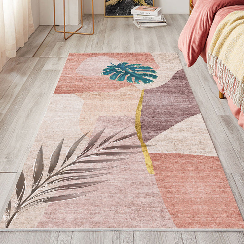 Multi Color Cute Rug Polyster Cartoon Patterned Carpet Pet Friendly Washable Anti-Slip Backing Indoor Rug for Bedroom Pink Clearhalo 'Area Rug' 'Rug' 2214516